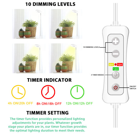 Base Plant Light Strip with Acrylic Base,white,1pcs